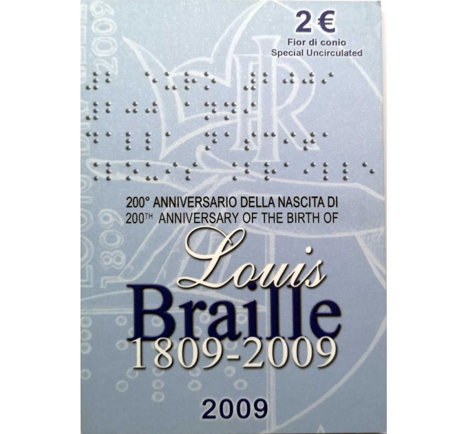 Italië 2 euro BU 2009 - 200ste geboortedag van Louis Braille