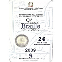 Italië 2 euro BU 2009 - 200ste geboortedag van Louis Braille