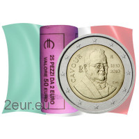 Italië 2 euro UNC rol 2010 - 200e verjaardag van Camillo Benso – Conte di Cavour
