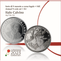 Italië Euroset BU + 5 euro zilveren munt 2023- 100ste verjaardag van de geboorte van Italo Calvino